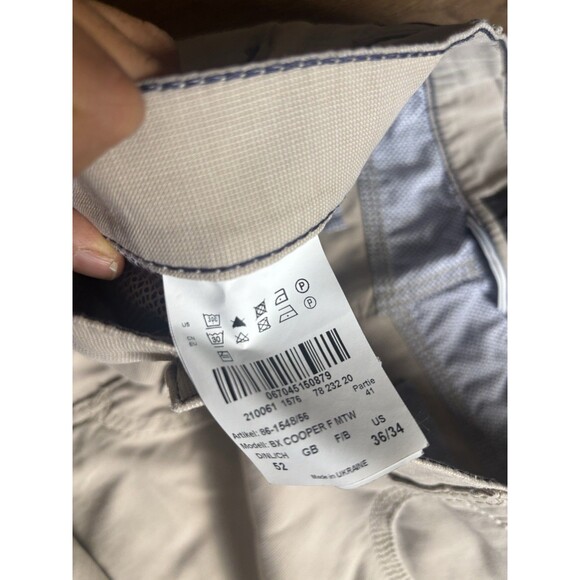 Brax Cooper Logo Khaki Pants Men's Sz 36x34 - Picture 4 of 9